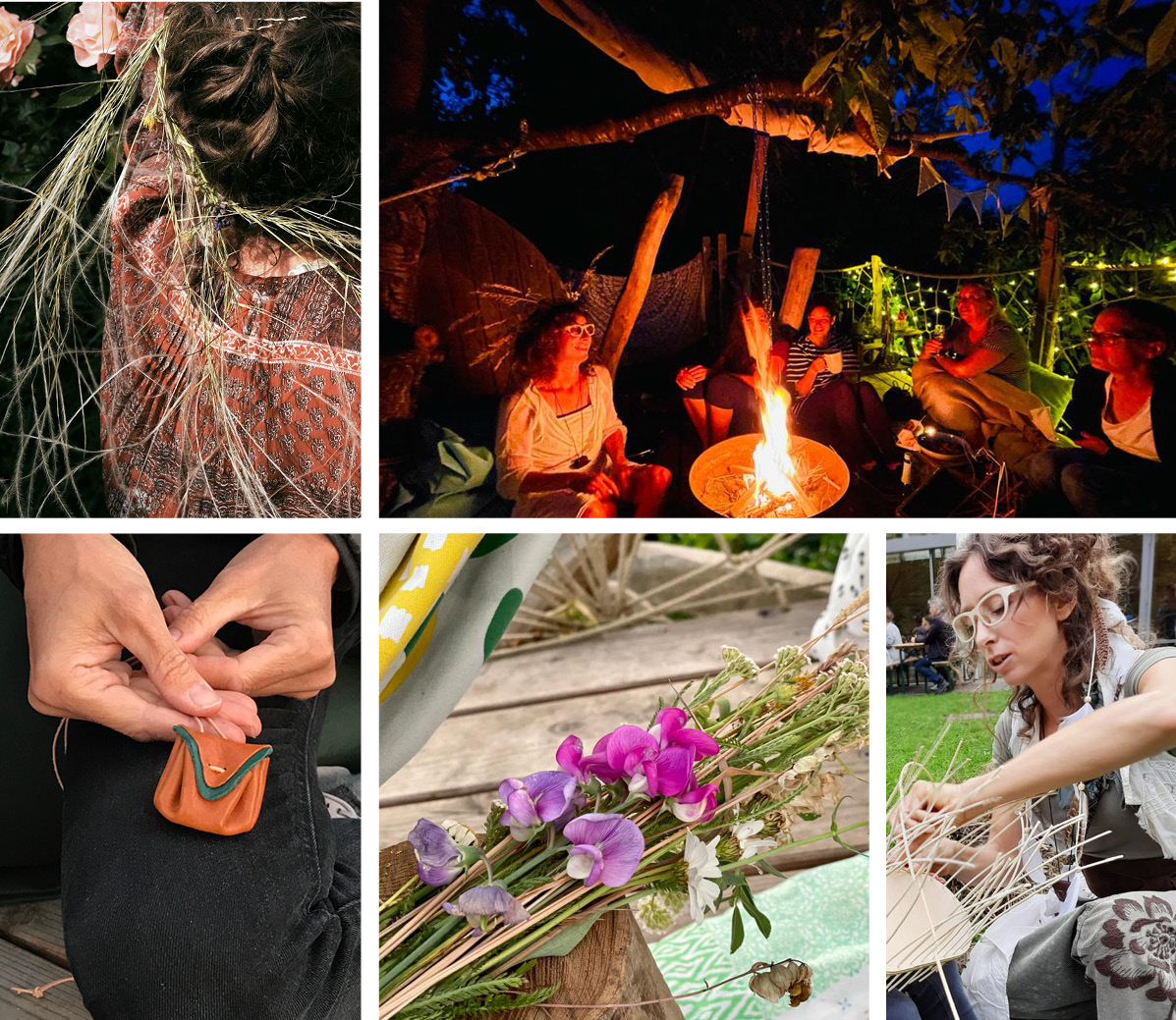 Nadine tanzt frei in der Natur zwischen Rosen