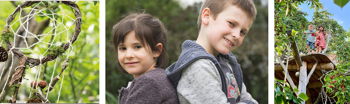 Kinder basteln mit Naturmaterialien